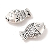 Tibetan Style Zinc Alloy Fish Beads X-TIBEB-R061-097-2