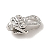 Brass Micro Pave Clear Cubic Zirconia Lobster Claw Clasps LS-KK-K371-11A-P-2