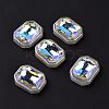 Rainbow Iridescent Plating Acrylic Cabochons X-OACR-E011-08-2