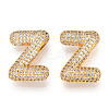 Brass Micro Pave Cubic Zirconia Pendants KK-N254-06G-Z-1