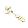 Brass Macrame Pouch Empty Stone Holder Pendant Decoration HJEW-JM03304-7