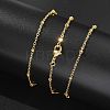 2mm Rack Plating Brass Satellite Chain Necklaces for Women Men MAK-L044-11G-2