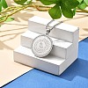 201 Stainless Steel Rhinestone Pendant Necklaces for Women LS-NJEW-U021-05P-1
