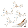 MAYJOYDIY US 4Pcs Flower Plastic Imitation Pearl Shoe Decorations FIND-MA0001-01-1