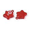 Spray Painted Alloy Pendants PALLOY-T092-91M-2