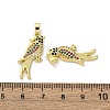 Brass Micro Pave Cubic Zirconia Pendants KK-F903-04G-3