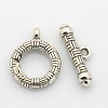 Tibetan Style Alloy Ring Toggle Clasps PALLOY-J471-31AS-1