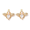 Brass Micro Pave Cubic Zirconia Pendants KK-A284-14G-03-1