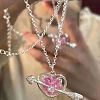 Valentine's Day Heart & Arrow Alloy Rhinestone Charm Bracelets FS-WG94D09-01-3