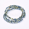 Electroplate Glass Beads Strands X-EGLA-S057-3-2
