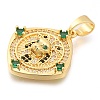 Brass Micro Pave Cubic Zirconia Pendants KK-S049-12G-2