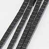 Electroplate Non-magnetic Synthetic Hematite Beads Strands G-J170A-3x3mm-03-1