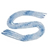 Natural Aquamarine Beads Strands LS-G-P553-F10-02-5