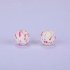 Printed Round Silicone Focal Beads SI-JX0056A-92-1