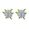 304 Stainless Steel Flower Stud Earrings EJEW-MZ00457-3