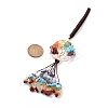 Wire Wrapped Chips Natural Gemstone Big Pendant Decorations HJEW-JM00831-02-3