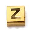 Ion Plating(IP) 304 Stainless Steel Square Slide Charms STAS-L132-18Z-G-1