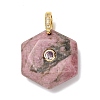 Natural Rhodonite Faceted Pendants G-B188-03G-06-1