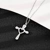 304 Stainless Steel Heart Cross Pendant Pet Urn Ashes Necklaces LS-NJEW-S455-05P-3