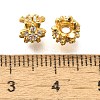 925 Sterling Silver Micro Pave Clear Cubic Zirconia Beads STER-B006-14G-2