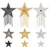 9Pcs 9 Style Star Hotfix Rhinestone DIY-FG0003-84-1