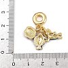 Brass Pave Jet Cubic Zirconia European Dangle Charms KK-N271-28G-3