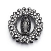 Brass Micro Pave Cubic Zirconia Slide Charms ZIRC-G147-26-NR-2