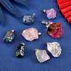 8Pcs 8 Style Natural Mixed Gemstone Pendants G-SZ0001-79-4