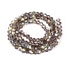 AB Color Plated Transparent Glass Beads Strands GLAA-G127-01-01J-3