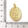 Rack Plating Brass Micro Pave Cubic Zirconia Pendants KK-Z086-67G-01-3