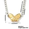 Golden Tone Brass Clear Cubic Zirconia Cup Chain Geometric Pendant Necklaces for Women LZ2256-4-1