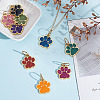 9Pcs 9 Colors Alloy with Shining Powder Pendants FIND-WR0011-84-4