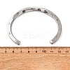 Always In My Heart 304 Stainless Steel Cuff Bangles for Women BJEW-D361-01P-5