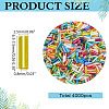 4000Pcs Transparent Colours Rainbow Glass Round Bugle Beads SEED-ME0001-24-2