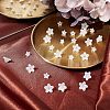 600Pcs 2 Style Flower ABS Plastic Imitation Pearl Bead Caps OACR-FH0001-032-4