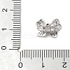925 Sterling Silver Micro Pave Clear Cubic Zirconia Bowknot Multi-Strand Links STER-S013-02P-3