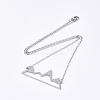 Non-Tarnish 201 Stainless Steel Pendant Necklaces NJEW-T009-JN104-1-40-2