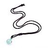 Natural Green Aventurine Pendant Necklaces NJEW-P241-A08-2