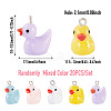 20Pcs Opaque Resin Pendants RESI-TADJ0001-09-4