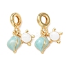 Ocean Brass Enamel European Dangle Charms KK-H278-06G-1
