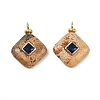 Natural Picture Jasper Pendants KK-B157-42A-03-1