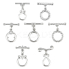 8 Set Brass Toggle Clasps KK-PH0001-89-1