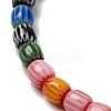 Handmade Lampwork Chevron Beads Strands X-LAMP-K041-01A-03-4
