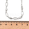 304 Stainless Steel Flower Link Chain Necklaces for Women NJEW-A046-02C-P-3