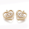 Brass Micro Pave Cubic Zirconia Charms KK-T038-384G-1