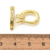 Rack Plating Brass Micro Pave Clear Cubic Zirconia Enhancer Shortener Bails KK-F883-13G-3