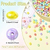 700Pcs 7 Colors UV Plating Opaque Acrylic Beads MACR-YW0004-82-2