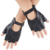 PU Leather Half-finger Gloves AJEW-WH20816-196A-1