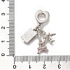Rack Plating Alloy Crystal Rhinestone European Dangle Charms PALLOY-P307-21P-3
