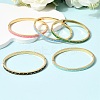 304 Stainless Steel Enamel  Bangles BJEW-D408-36G-2